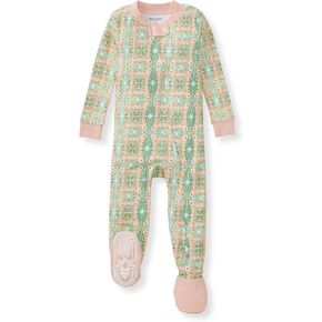 Burt's Bees Baby Baby Girls Pajamas, Zip Front Non-Slip Footed Sleeper Pjs, 100% Organic Cotton, Wild Horse, 18 Months in Saudi Arabia