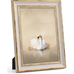 Afuly 5x7 Vintage Picture Frame Gold Modern Retro Picture Frames Family Photo Frame for Home Wall Desk Display Decor Wedding Birthday Gifts for Couple Grandma Mom Women in Saudi Arabia