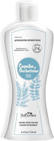 HOT FLOWERS Copaiba Barbatimao Feminine Wash for Intimate Care, Women pH Balanced for Essentials Body Health, Daily Use, Gynecologist and Dermatologist Tested, 4.4 oz. in Kuwait