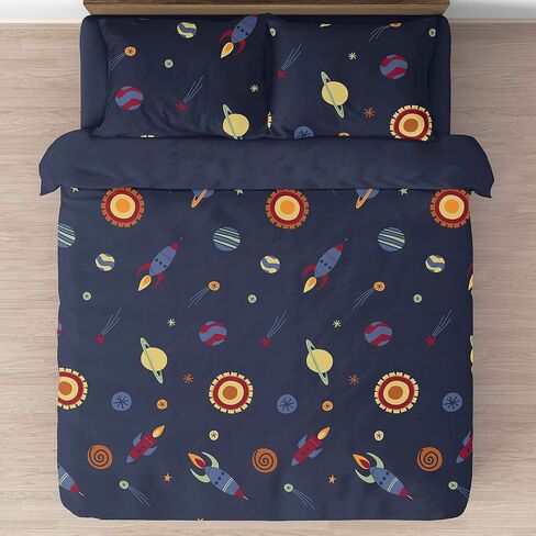 Sweet Jojo Designs Space Galaxy Planets Boy Small Fabric Toy Bin Storage Box Chest For Baby Nursery or Kids Room - Navy Blue Star and Moon Rocket Ship in Saudi Arabia