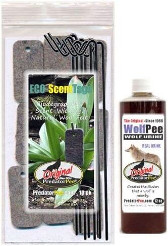 PredatorPee Original Wolf Urine 16oz EZ Squeeze Bottle Combo with Eco ScentTags in Saudi Arabia