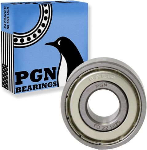 PGN (10 Pack) 6201-ZZ Bearing - Lubricated Chrome Steel Sealed Ball Bearing - 12x32x10mm Bearings with Metal Shield & High RPM Support in Saudi Arabia