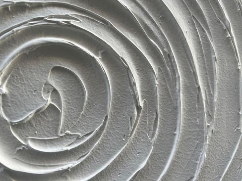 Diathou Hand Painted White Abstract Flower Oil Painting Home Wall Decorative Art 24x48 Inches in Saudi Arabia