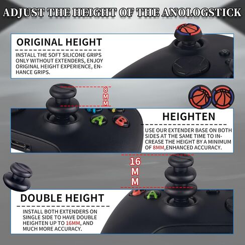 موسع عصا التحكم من Playrealm FPS Thumbstick وغطاء مقبض سيليكون مطاطي ثلاثي الأبعاد مجموعتين لوحدة تحكم Xbox Series X/S وXbox One (Cat Paw Brown) in Saudi Arabia