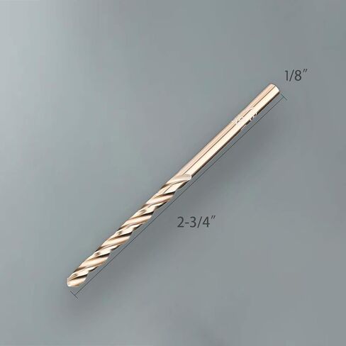 Lichamp 1/8" HSS Cobalt Drill Bits 10PCS with Three Flute for Hard Metal, Hardened Stainless Steel and Cast Iron in Saudi Arabia