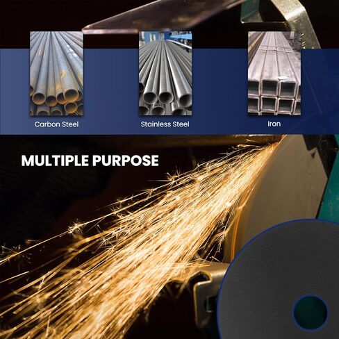 Lichamp 4-1/2 عجلات مقطوعة للمعادن، 10 عبوات 4.5 بوصة قرص قطع عجلة القطع، 4.5 بوصة × 0.045 بوصة × 7/8 بوصة، A010BK in Kuwait