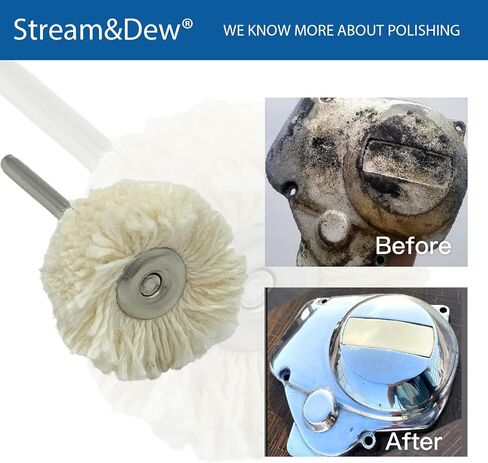 10 قطع من عجلات تلميع جلد البقر من Stream&Dew لـ Dremel - عجلة تلميع فضية أو طقم تلميع للساعة - ملحقات الأدوات الدوارة - تستخدم على نطاق واسع in Kuwait