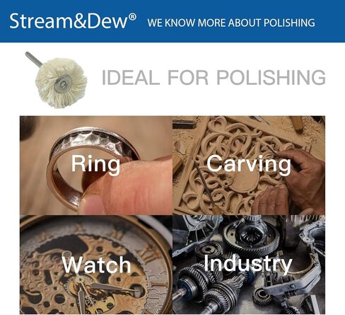 10 قطع من عجلات تلميع جلد البقر من Stream&Dew لـ Dremel - عجلة تلميع فضية أو طقم تلميع للساعة - ملحقات الأدوات الدوارة - تستخدم على نطاق واسع in Kuwait
