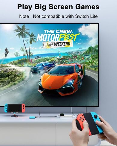 Switch Dock for Nintendo Switch OLED, Switch Docking Station for TV, USB C to HDMI Adapter for Steam Deck/MacBook/Laptop, Nintendo Switch Accessories, Switch TV Dock Set, Portable Switch Travel Dock in Kuwait