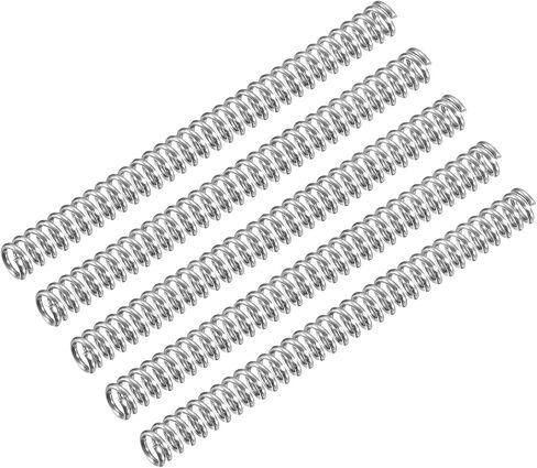 uxcell Compression Spring, 5Pcs 304 Stainless Steel, 4mm OD, 0.4mm Wire Size, 15mm Free Length, Silver Tone in Saudi Arabia