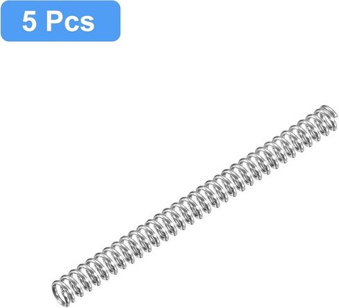 uxcell Compression Spring, 5Pcs 304 Stainless Steel, 4mm OD, 0.4mm Wire Size, 15mm Free Length, Silver Tone in Saudi Arabia