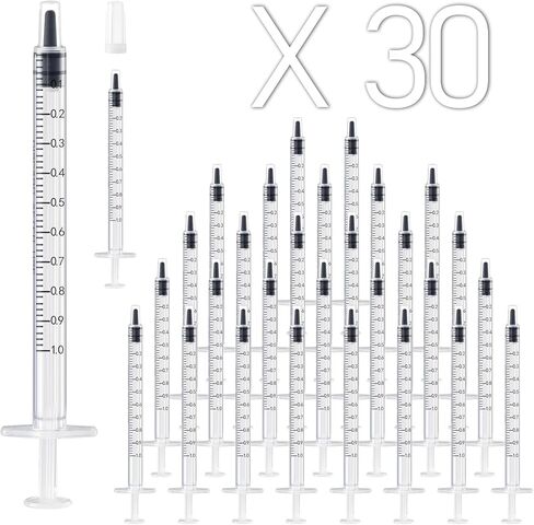 16 Pack 20ml Plastic Syringe, Large Syringes Tools for Liquid, Sterile and Individually Sealed for Measuring, Watering, Refilling, Feeding Pets, Scientific Labs, Oil or Glue Applicator in Kuwait