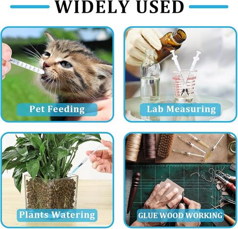 16 Pack 20ml Plastic Syringe, Large Syringes Tools for Liquid, Sterile and Individually Sealed for Measuring, Watering, Refilling, Feeding Pets, Scientific Labs, Oil or Glue Applicator in Kuwait