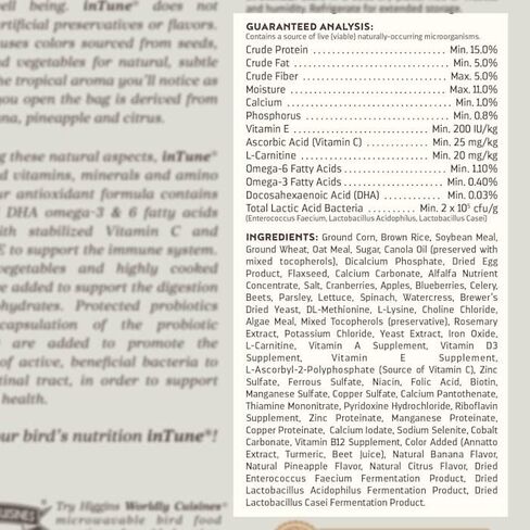 Higgins Intune Complete and Balanced Diet Fruit Extruded Parakeet Bird Food in Saudi Arabia