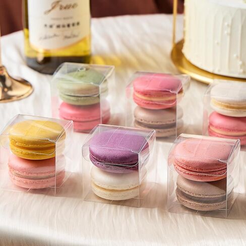 2x2x2 Inches Clear Favor Boxes for Party Treats, 100 Pack in Kuwait