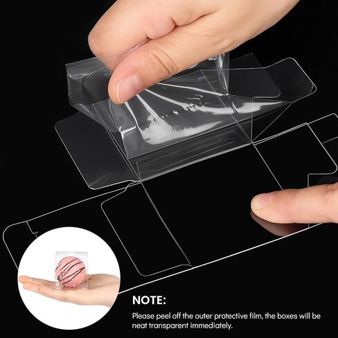 2x2x2 Inches Clear Favor Boxes for Party Treats, 100 Pack in Kuwait