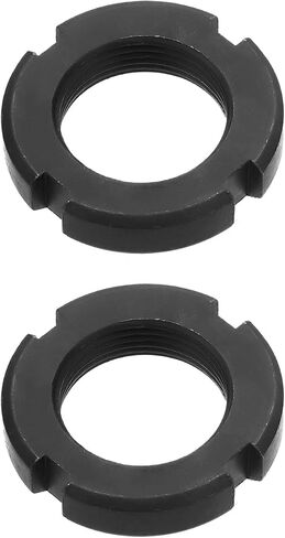 MroMax M16x8mm الاحتفاظ بصواميل مستديرة مشقوقة، من الفولاذ الكربوني 4 فتحات مفتاح ربط لصمام مضخة محمل الأسطوانة أسود 4 قطع in Kuwait
