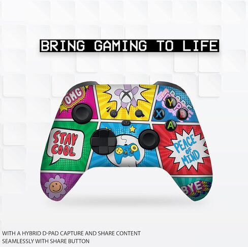 BCB Controller Customised for Xbox Controller Wireless. Original Xbox Controller Compatible with Xbox One / Series X & S Remote Control Console. Customized with Water Transfer Printing (Not a Skin) in Saudi Arabia