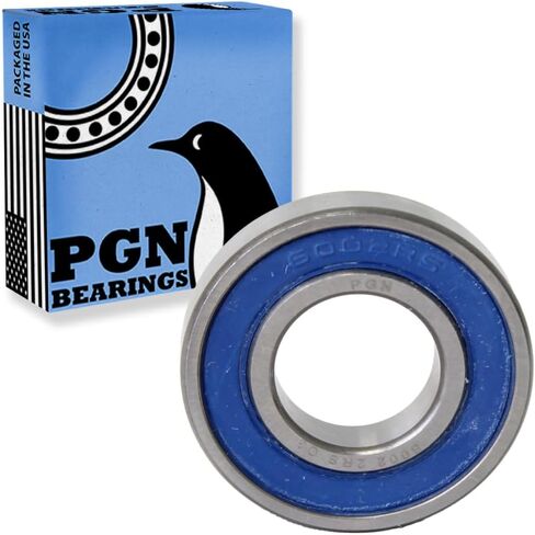 PGN (10 Pack) 6002-2RS Bearing - Lubricated Chrome Steel Sealed Ball Bearing - 15x32x9mm Bearings with Rubber Seal & High RPM Support in Saudi Arabia