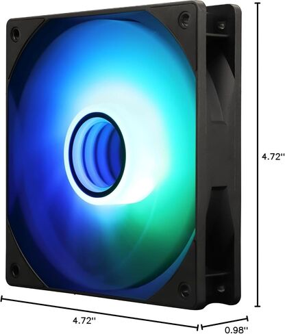 Thermalright TL-C12B-S V3 120 مم مروحة وحدة المعالجة المركزية ARGB، مع سرعة 1500 دورة في الدقيقة، مروحة حالة كمبيوتر سوداء، مروحة كمبيوتر هادئة 4pin PWM، لمروحة تبريد وحدة المعالجة المركزية S-FDB، مع تأثير ضوء مرآة ARGB in Saudi Arabia
