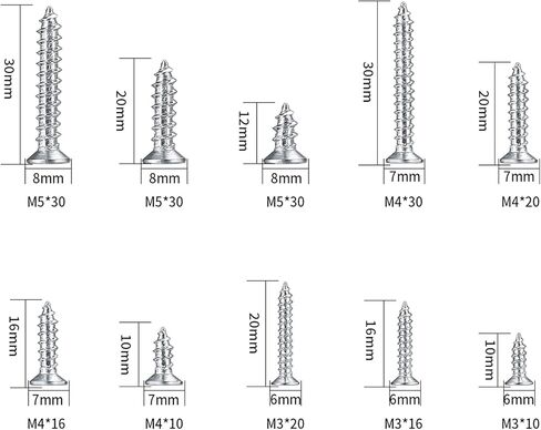 مجموعة متنوعة من مسامير الرأس الصغيرة من فيليبس، 1000 قطعة، براغي آلة ذاتية التنصت إلكترونية صغيرة الحجم لساعات النظارات ومسامير إصلاح الهاتف الإلكترونية، أسود، M1/M1.2/M1.4/M1.7، 10 مقاسات in Kuwait
