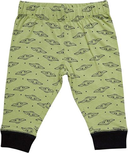STAR WARS Disney Boys Baby Yoda Onesies Bodysuit Jogging Pants and Matching Cap 3 Piece Set, Grey/Black/Green, 12 Months in Saudi Arabia
