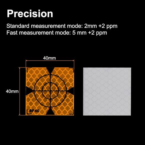 10 قطع من أوراق عاكسة للمسح من HARFINGTON 40 مم، شريط عاكس ذاتي اللصق، علامة هدف للمسح للمحطات الإجمالية، أصفر in Kuwait