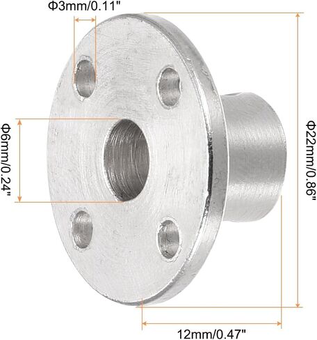 Rebower 4mm Rigid Flange Coupling Connector Motor Guide Shaft Coupler (w 8pack Fastening Screw M1.5 Hex Wrench), [for DIY RC Model Stepper Motors Part]- 4Pack in Saudi Arabia