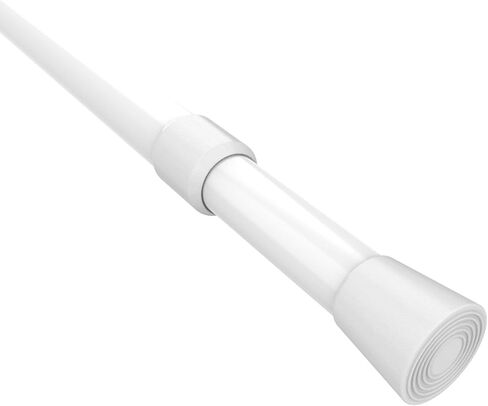 2 قطعة قضيب ستارة شد زنبركي، 28-43 بوصة قابل للتعديل وقابل للتوسيع قضبان شد ستارة سوداء للمطبخ والحمام والنافذة والمنزل in Kuwait