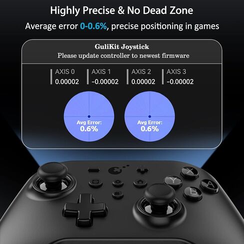 GuliKit (وحدة التحكم اللاسلكية No Stick Drift KingKong 2 للتبديل، وحدة تحكم بلوتوث مع عصا التحكم بتأثير Hall، بدون منطقة Deadzone، تسجيل APG [براءة اختراع جديدة] in Kuwait