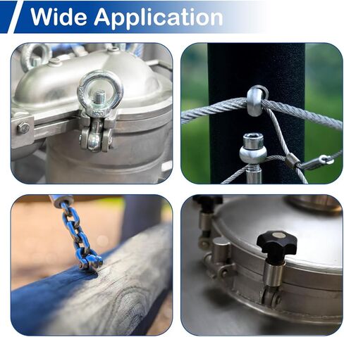 MroMax M6 x 35mm Machinery Shoulder Swing Lifting Eye Bolt 304 Stainless Steel Metric Thread 4pcs in Saudi Arabia