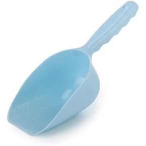 ويزيوان مجرفة طعام للحيوانات الاليفة من 1 كوب مع خطوط تكفي 1/2 كوب وكوب واحد، مغرفة طعام بلاستيكية للحيوانات الاليفة والكلاب والقطط والطيور والارانب (ازرق) in Kuwait