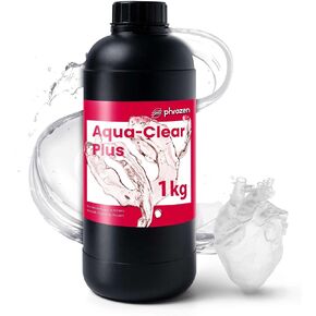 phrozen Aqua Resin for 3D Printing,405nm LCD UV-Curing Photopolymer Resin for Low Shrinkage, Vivid Blue Color, Low Odor, Non-Brittle (Clear, 1KG) in Kuwait