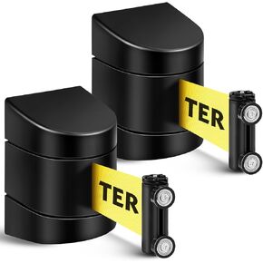 Barydat 16.4 قدم حاجز حزام مغناطيسي قابل للسحب، حاجز جداري للتحكم في الحشود، حزام أمان ثابت مع حافظة ABS، تحذير لا تدخل الحزام لمتاجر البقالة بالتجزئة، مدرسة الاستاد (قطعة واحدة) in Kuwait