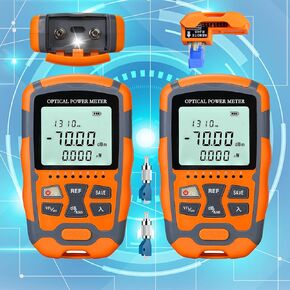 FYBOPTWU - 4 في 1 وظيفة 10 ميجاوات VFL محدد موقع الأخطاء البصرية ومقياس الطاقة الضوئية المحمول OPM (FC/SC/ST) واختبار شبكة RJ45 وإضاءة LED، اختبار الألياف البصرية المحمولة، النطاق: (-70) ديسيبل ميلي واط ~ (+10) ديسيبل ميلي واط . in Kuwait