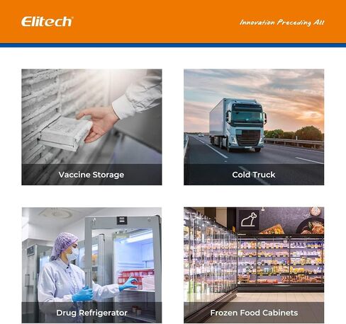 Elitech Digital Temperature Humidity Data Logger Medical Refrigerator Thermometer Vaccine Fridge Temperature Monitor Max Min Value GSP-6G-TDE in Kuwait