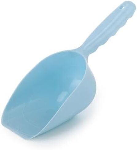ويزيوان مجرفة طعام للحيوانات الاليفة من 1 كوب مع خطوط تكفي 1/2 كوب وكوب واحد، مغرفة طعام بلاستيكية للحيوانات الاليفة والكلاب والقطط والطيور والارانب (ازرق) in Kuwait
