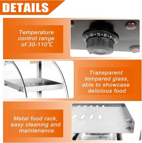 جهاز تسخين الطعام التجاري كونترتوب بيتزا تدفئة عرض المعجنات باتي دفئا لمتجر بوفيه مطعم بطول 17 بوصة in Kuwait