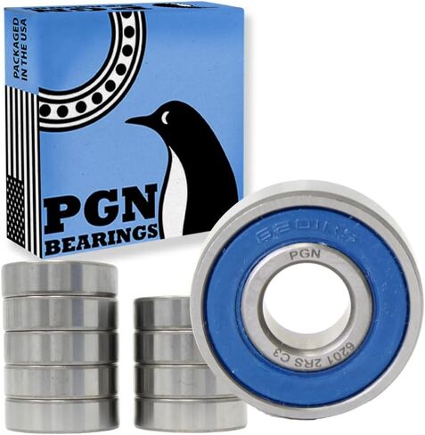 (10 عبوات) محمل كروي مختوم PGN 6201-2RS - C3-12x32x10 - مشحم - فولاذ كروم in Kuwait