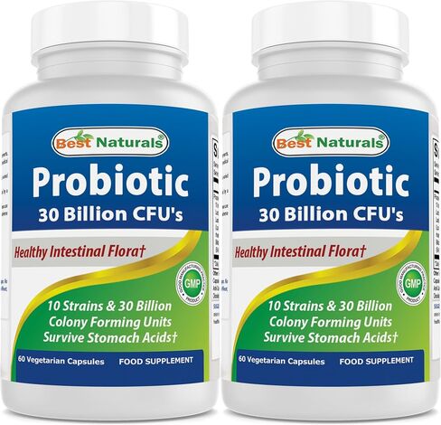 Best Naturals Probiotic 10 Strains & 30 Billion CFU Intestinal Flora, 60 Veggie Capsules (60 Count (Pack of 1)) in Saudi Arabia