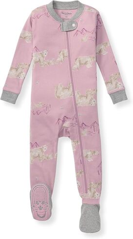 Burt's Bees Baby Baby Girls' Unisex Pajamas, Zip-Front Non-Slip Footed Sleeper Pjs, Organic Cotton in Saudi Arabia