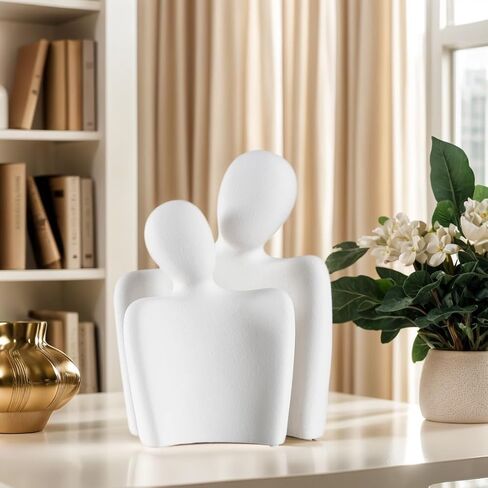 BUTILIVEEN Couple Sculpture Home Decor, Couple Gifts for Her, Romantic Love Statue for Wedding and Anniversary, Bookself Decor, Living Room Decorations, Office Decor in Saudi Arabia