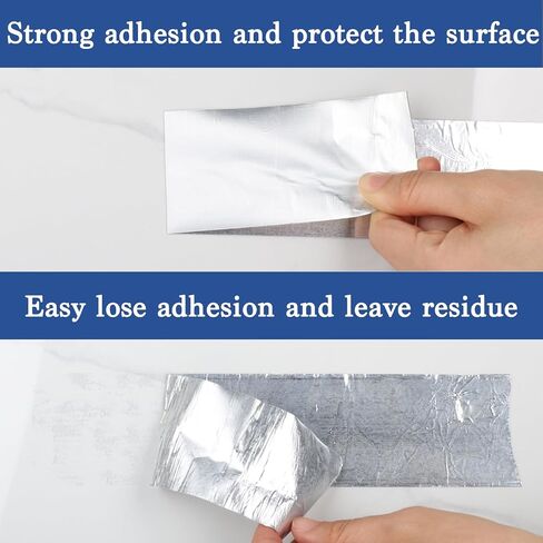 KIWIHUB Aluminum Foil Tape, 4.2 Mil (2 inch-82ft), Insulation Adhesive Metal High Temperature Heavy Duty HVAC Tape, Silver for Ductwork, Dryer Vent, HVAC in Saudi Arabia