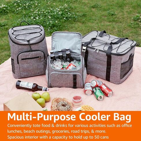 Amazon Basics Soft Waterproof Lightweight Cooler Lunch Bag, 24 Can Capacity in Saudi Arabia