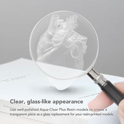 راتنج أكوا فروزن للطباعة ثلاثية الأبعاد، 405 نانومتر LCD راتنج بوليمر ضوئي معالج بالأشعة فوق البنفسجية لانكماش منخفض، لون أزرق زاهي، رائحة منخفضة، غير هش (شفاف، 1 كجم) in Kuwait