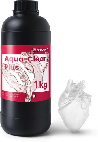 راتنج أكوا فروزن للطباعة ثلاثية الأبعاد، 405 نانومتر LCD راتنج بوليمر ضوئي معالج بالأشعة فوق البنفسجية لانكماش منخفض، لون أزرق زاهي، رائحة منخفضة، غير هش (شفاف، 1 كجم) in Kuwait