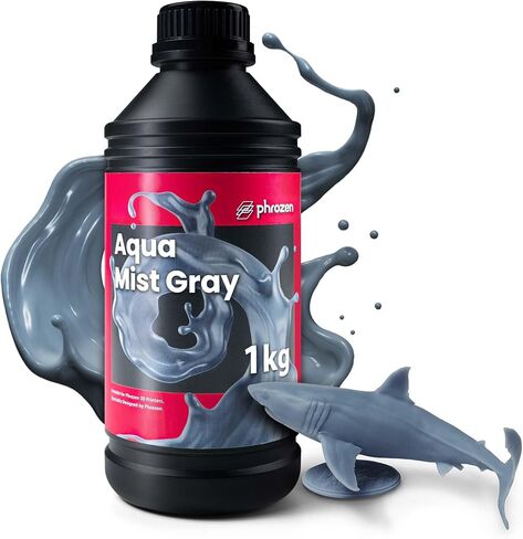 phrozen Aqua Resin for 3D Printing,405nm LCD UV-Curing Photopolymer Resin for Low Shrinkage, Vivid Blue Color, Low Odor, Non-Brittle (Clear, 1KG) in Saudi Arabia