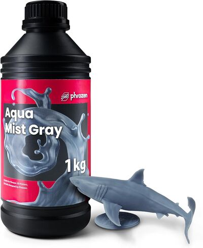 phrozen Aqua Resin for 3D Printing,405nm LCD UV-Curing Photopolymer Resin for Low Shrinkage, Vivid Blue Color, Low Odor, Non-Brittle (Clear, 1KG) in Saudi Arabia