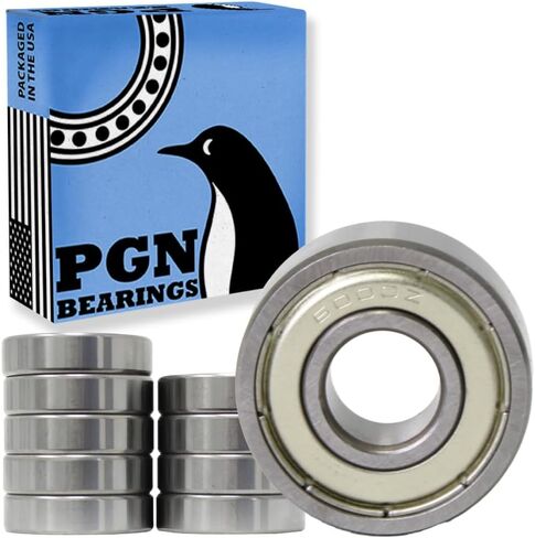 محمل PGN (10 عبوات) 6000-ZZ - محمل كروي مختوم من الصلب الكروم المشحم - محامل 10x26x8 مم مع درع معدني ودعم دورة في الدقيقة العالية in Saudi Arabia