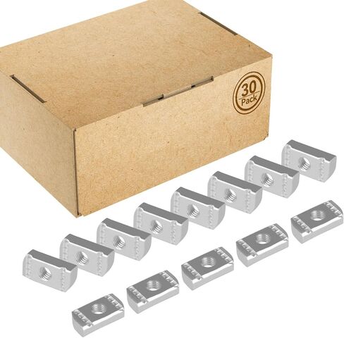 GZBEVITAR 120 Pcs Strut Channel Nuts 1/4''-20 No Spring, Thickened Zinc Plated Nuts for Unistrut Channel in Kuwait